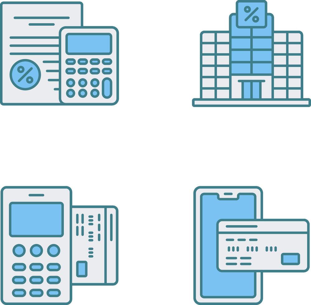 impuesto y edificio icono vector