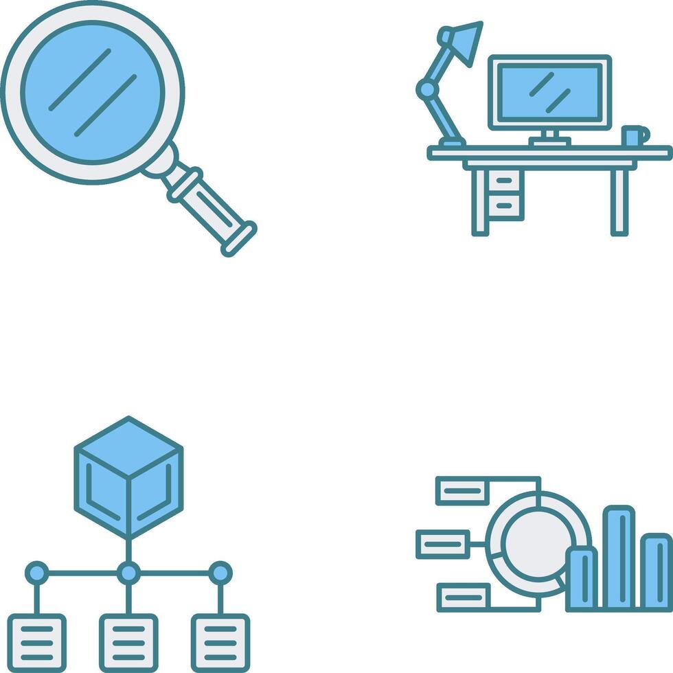 Search and Workspace Icon vector