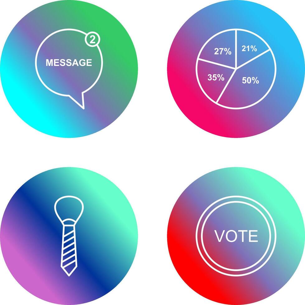 Message Bubbles and Pie Chart Icon vector