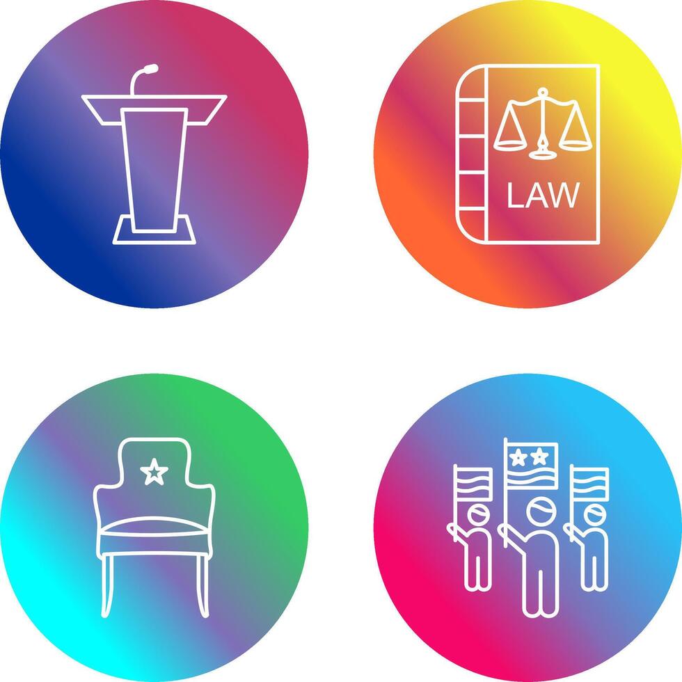 Podium and Law Icon vector