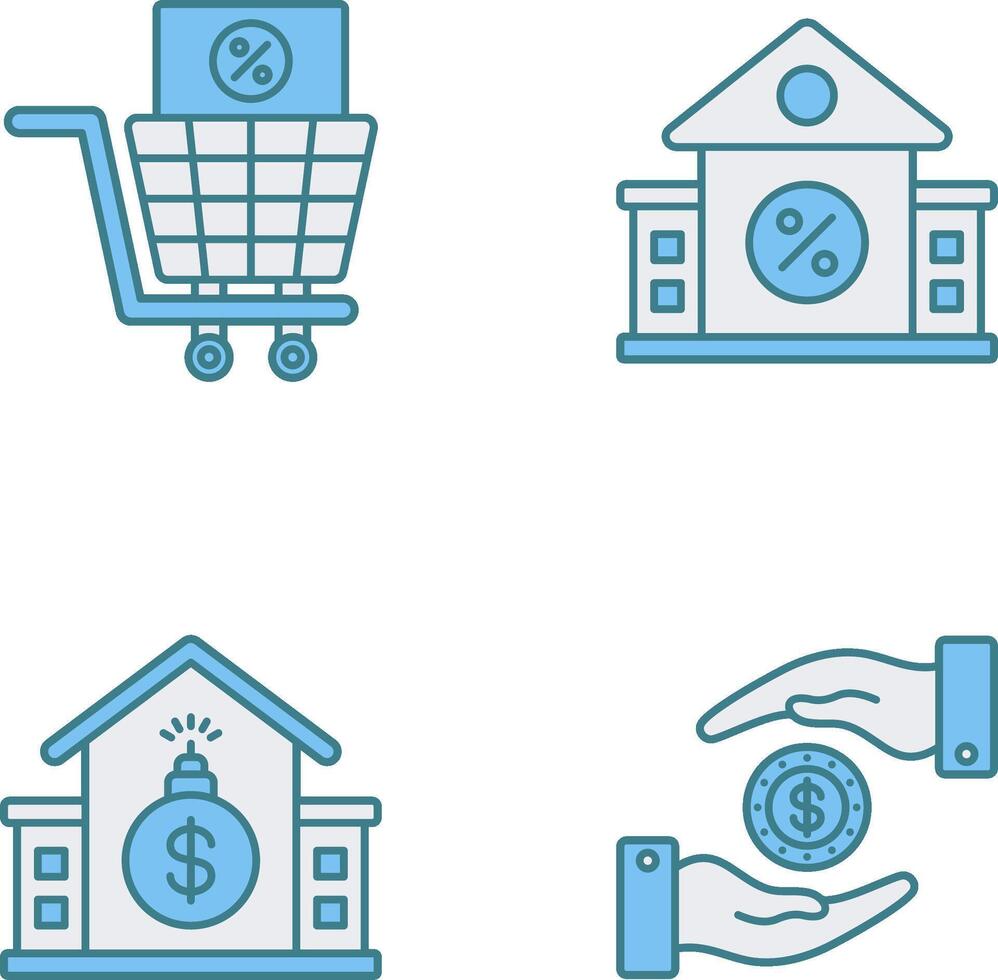 Shopping Tax and estate Icon vector