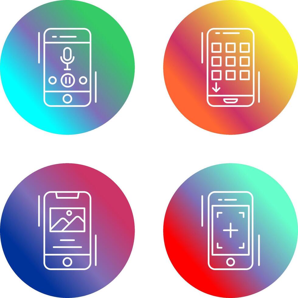 Voice Record and Device Icon vector