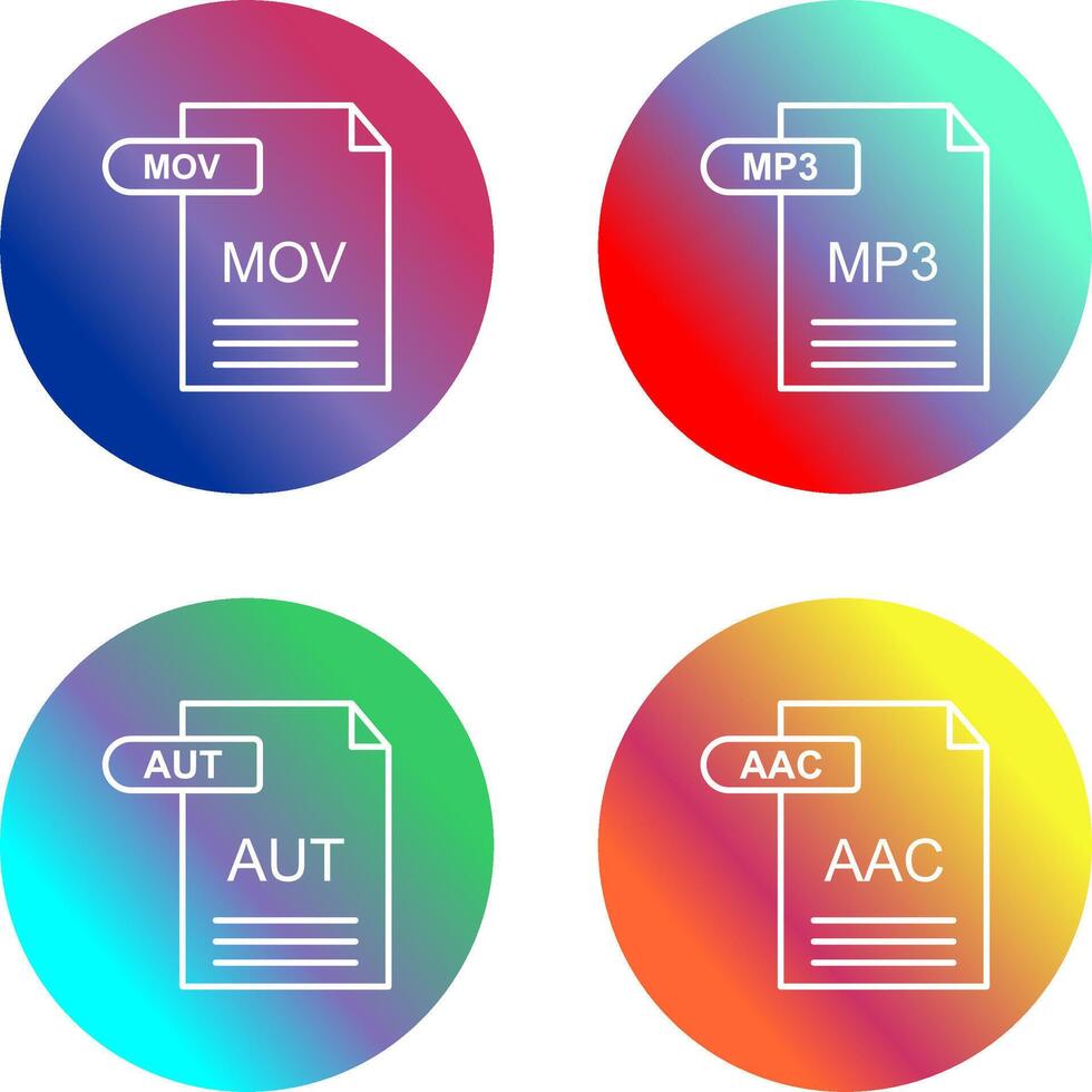 MOV and MP3 Icon vector