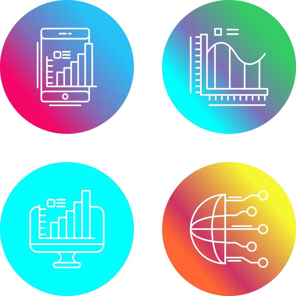 Mobile and Bar Chart Icon vector