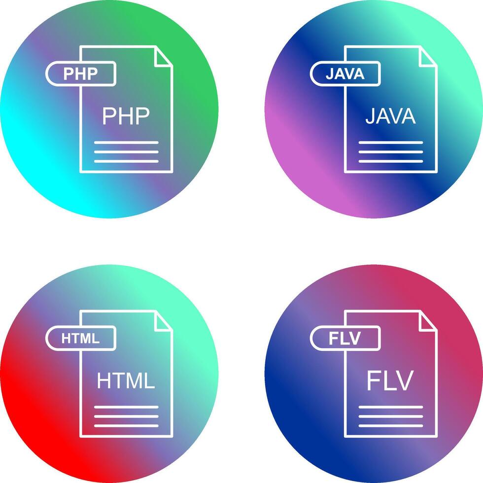 PHP and Java Icon vector