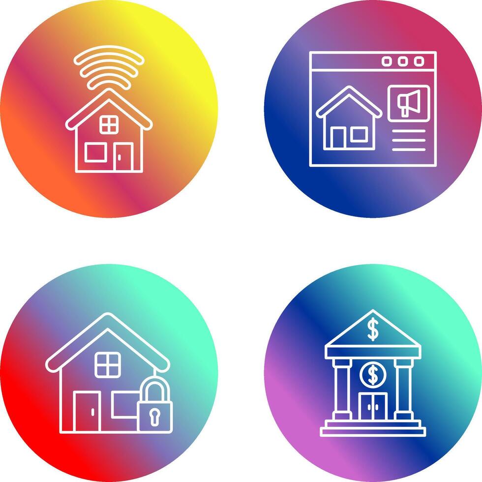 Smart house and Marketing Icon vector