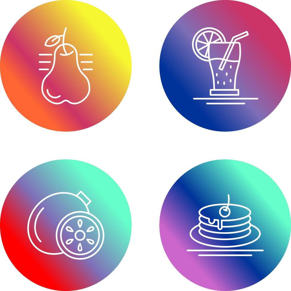 Pear and Orange Juice Icon vector