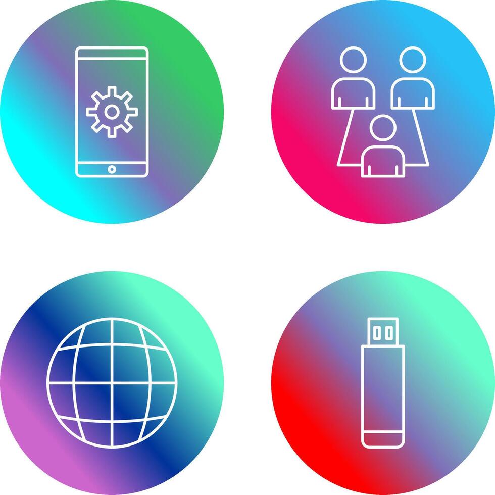 Network Settings and Connected Users Icon vector