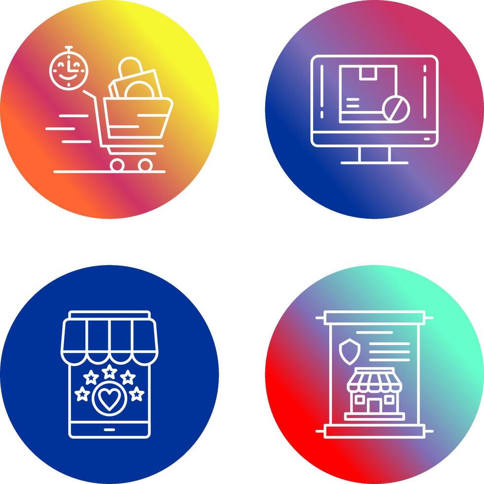 Happy Hour and Out of Stock Icon vector