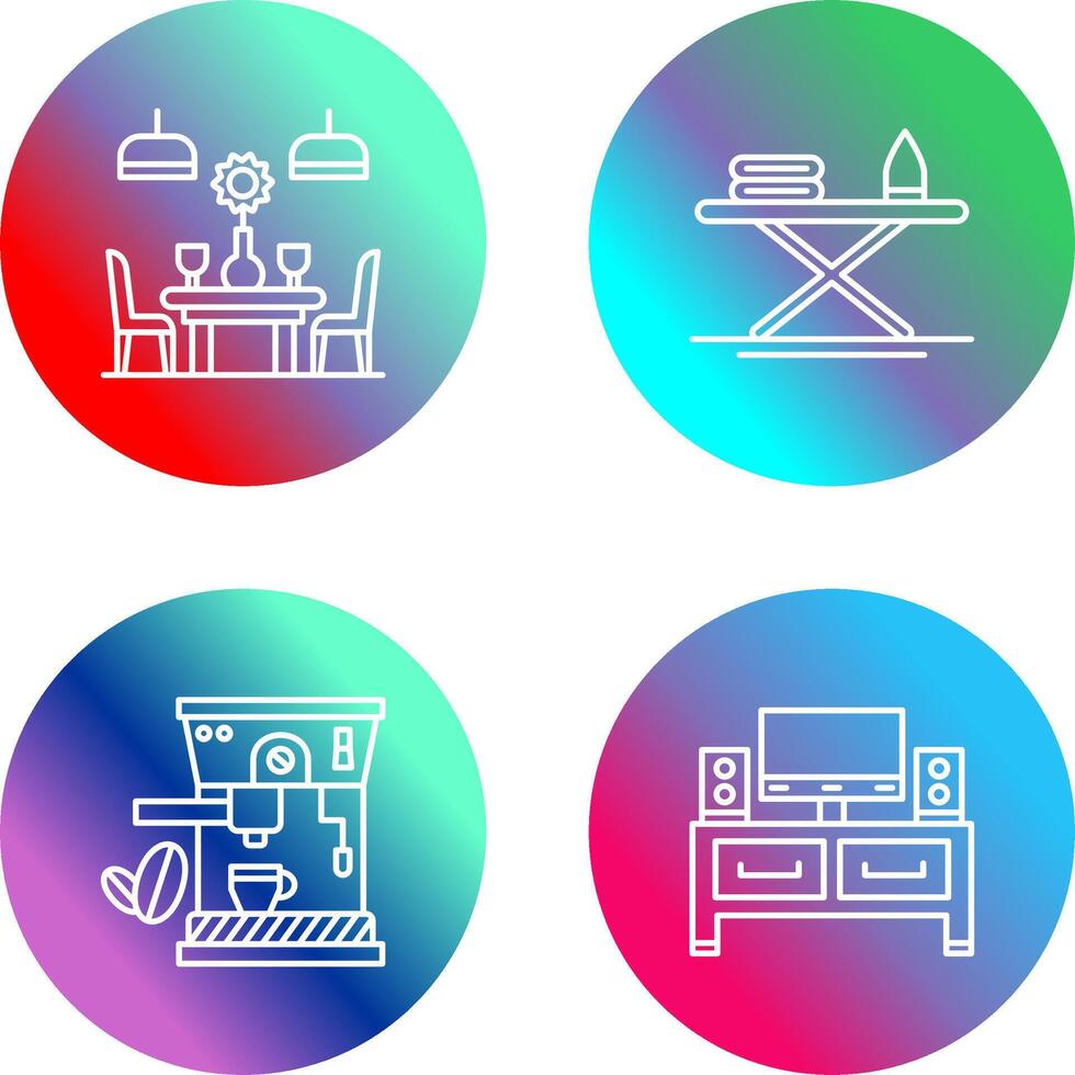 Iron Board and Table Icon vector