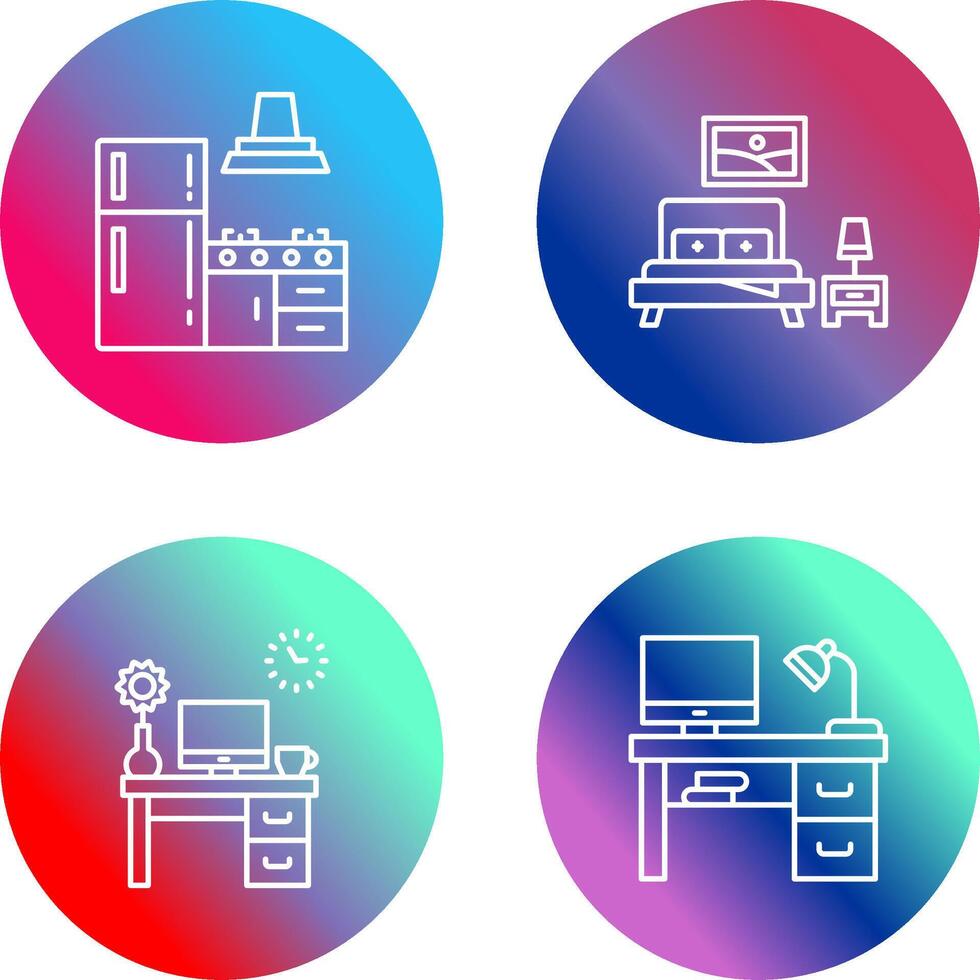 Kitchen and Bedroom Icon vector