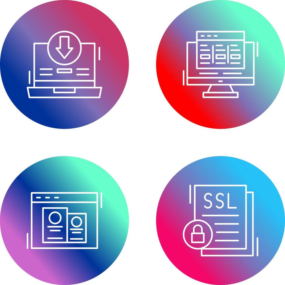 Downlaod and Layout Icon vector