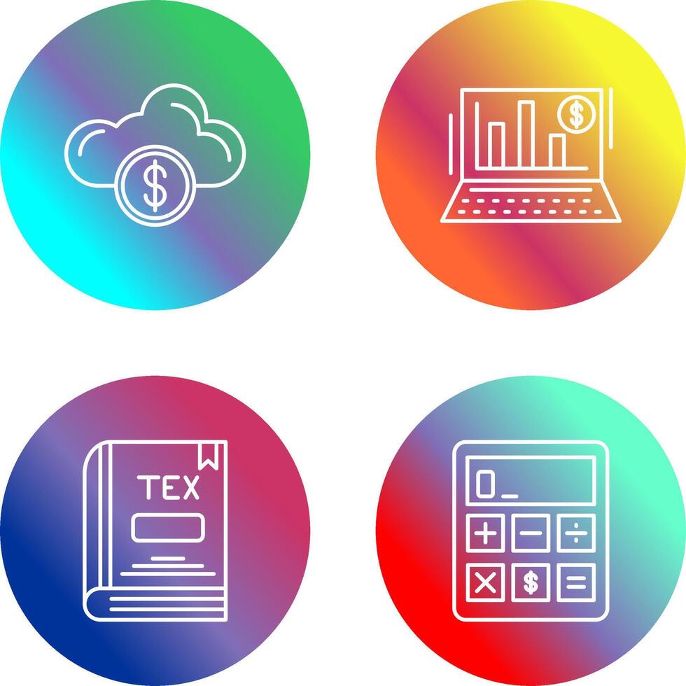 Cloud Computing and Bar Chart Icon vector