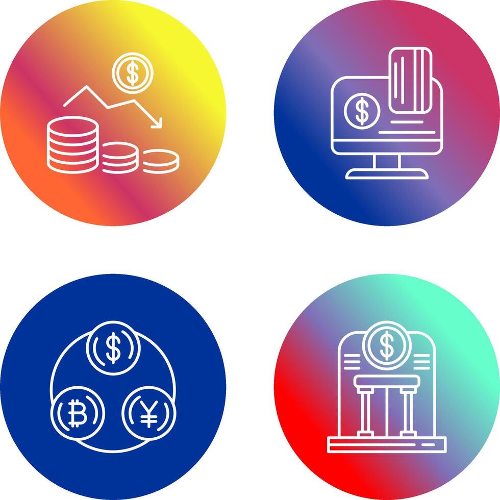 Money Loss and Online Payment Icon vector