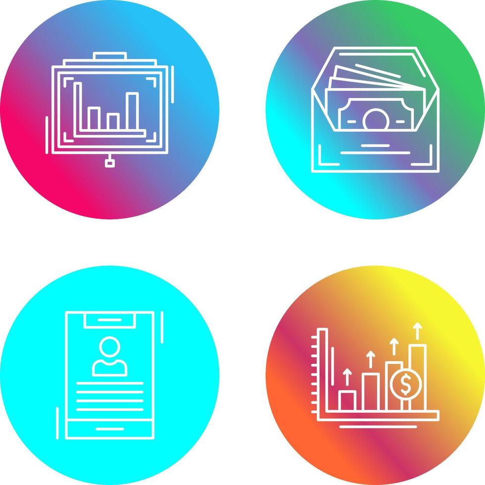 Presentation and Salary Icon vector