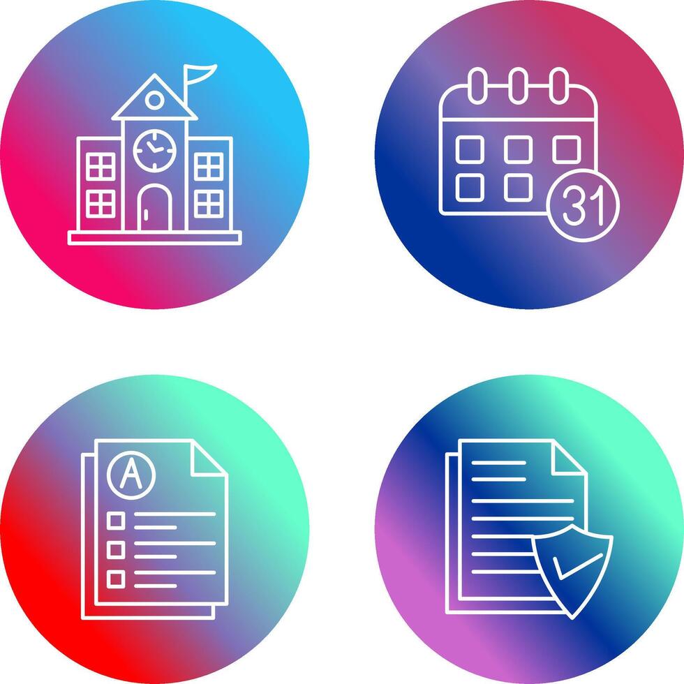 University Campus and Calendar Icon vector