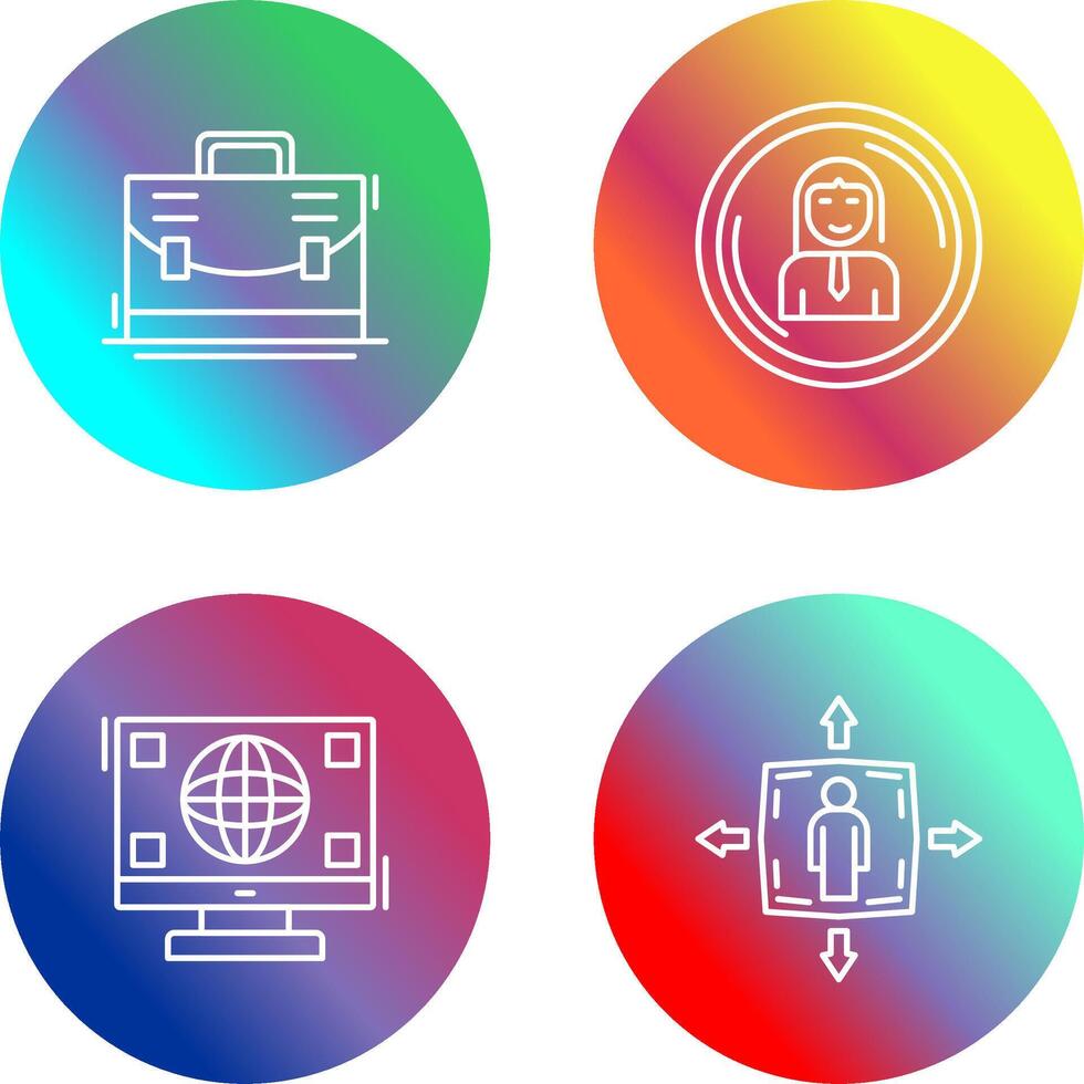Briefcase and User Icon vector