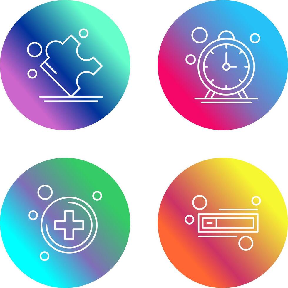 Puzzle and Stop Watch Icon vector