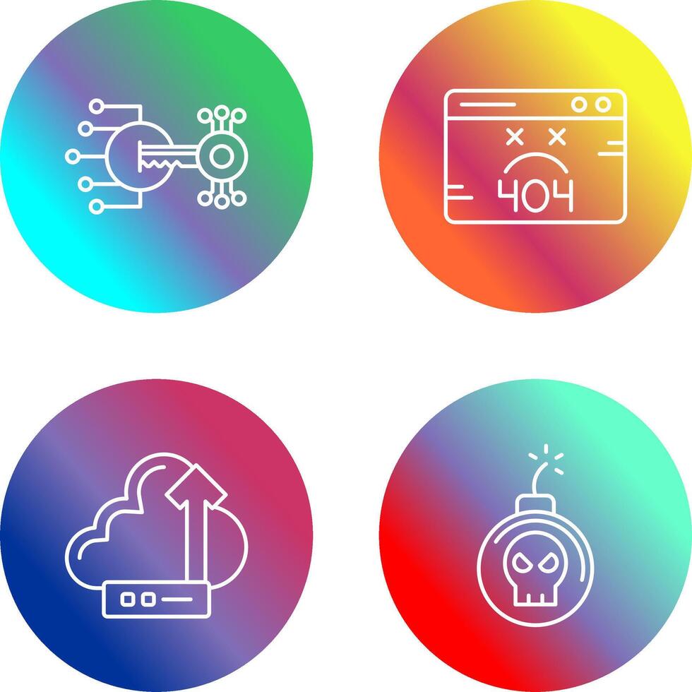 Encryption and 404 Error Icon vector