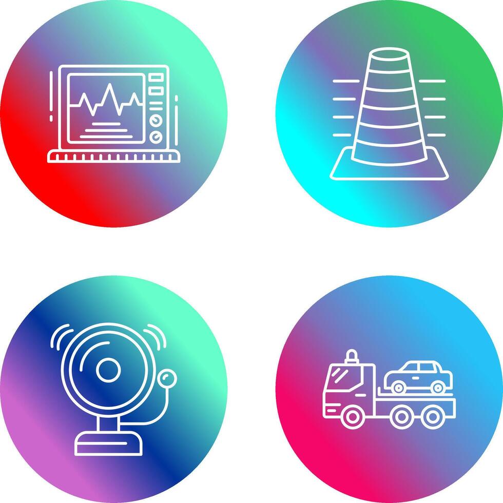 noray y ekg monitor icono vector