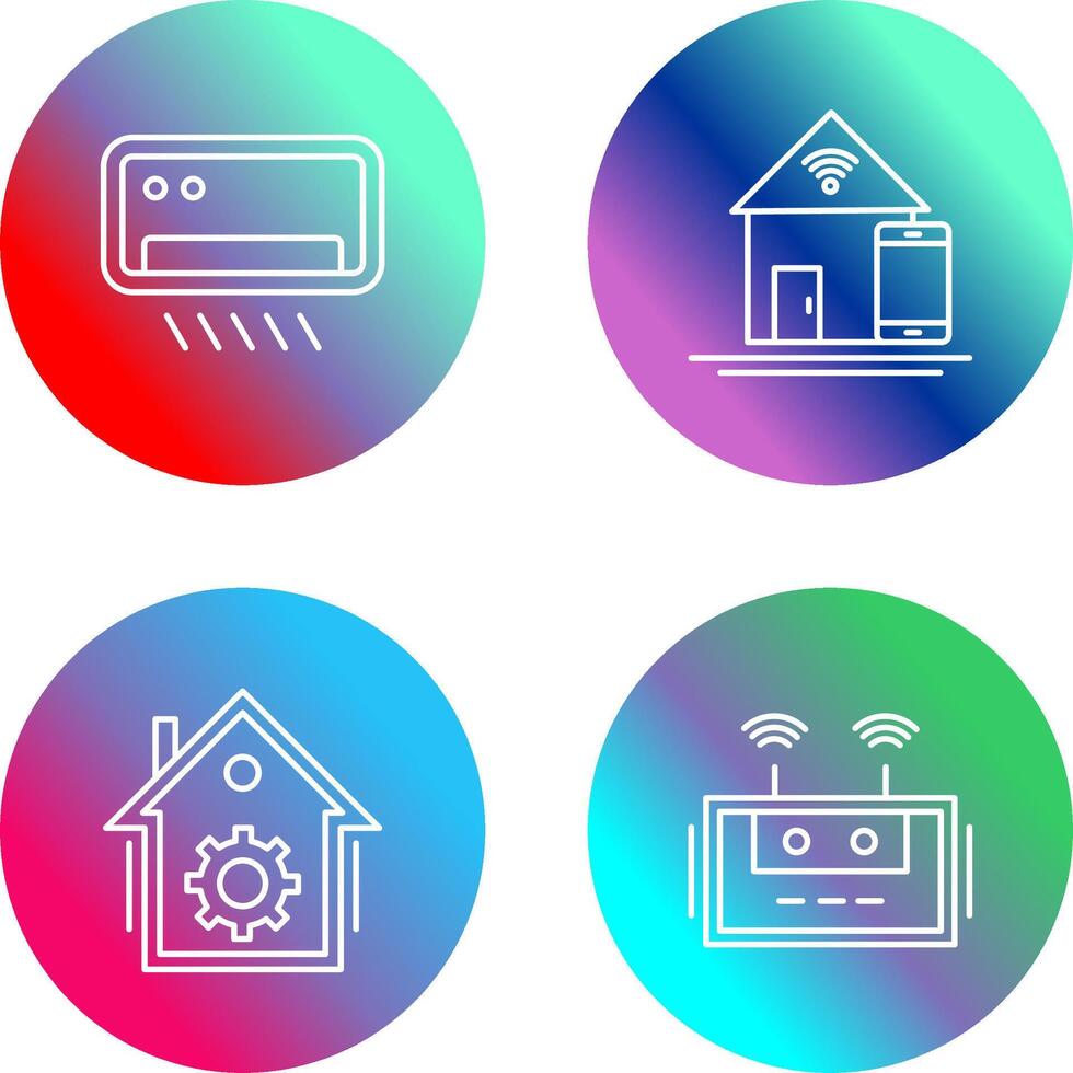 Air Conditioner and Home Automation Icon vector