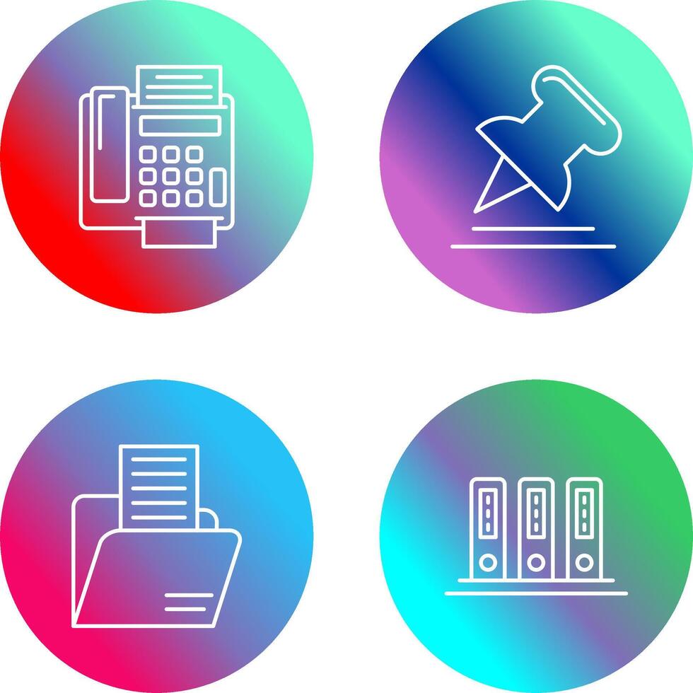 Fax Machine and Pin Icon vector