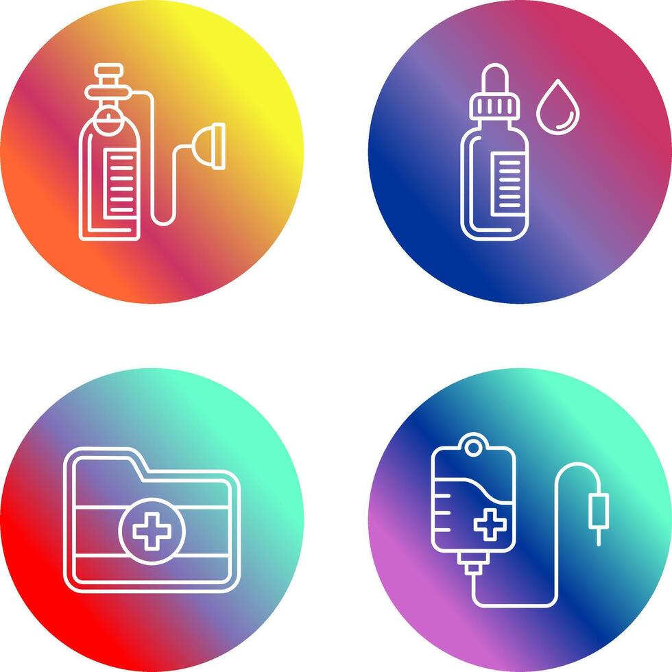 Oxygen and Dropper Icon vector