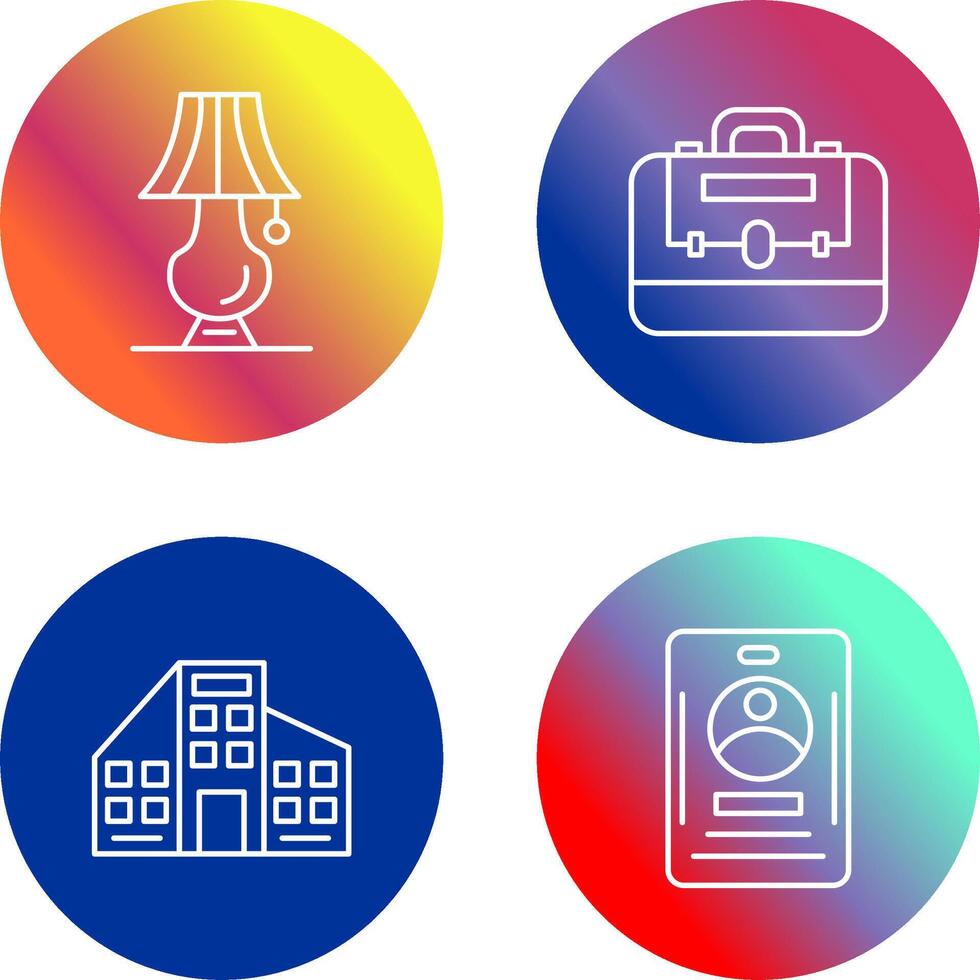 Lamp and briefcase Icon vector