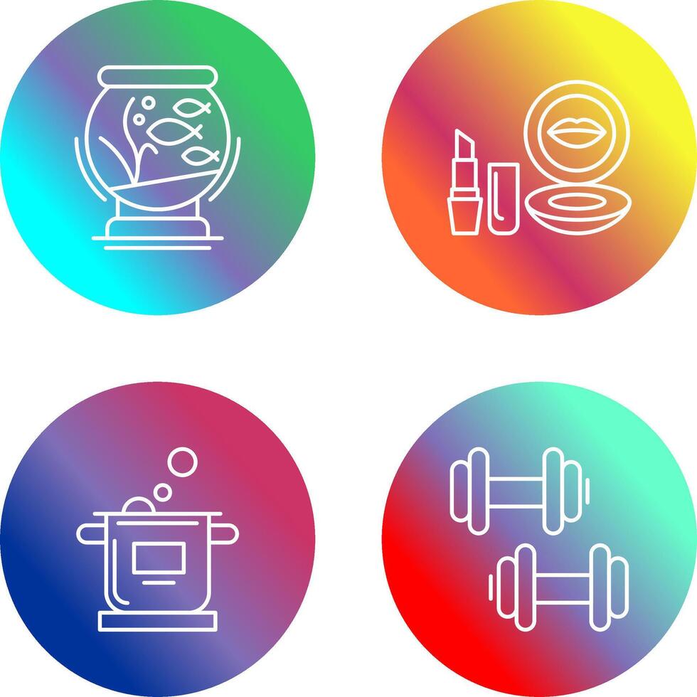 Fishbowl and Makeup Icon vector