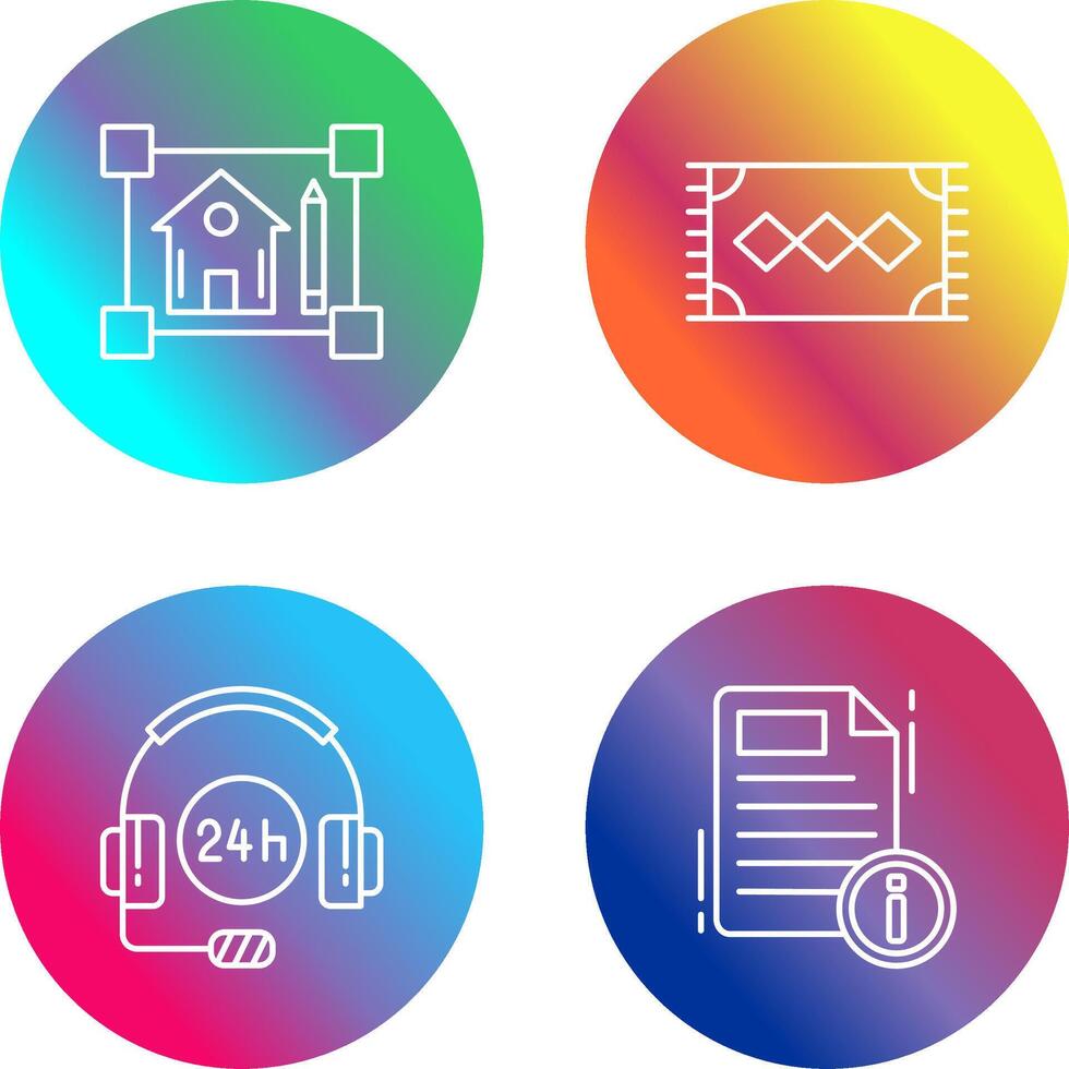 blueprint and rug Icon vector