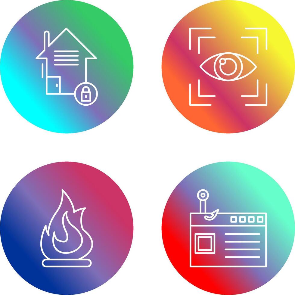 Real Estate and Eye Scan Icon vector