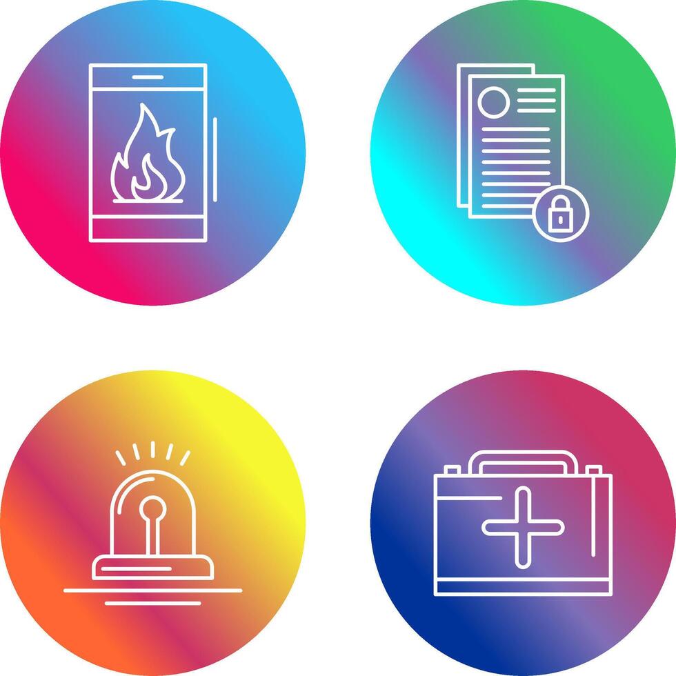 Fire and Privacy Icon vector