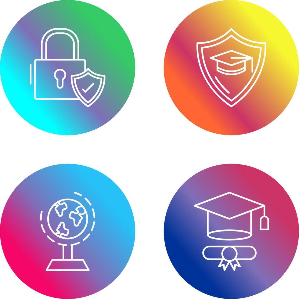 Secure and Education Icon vector