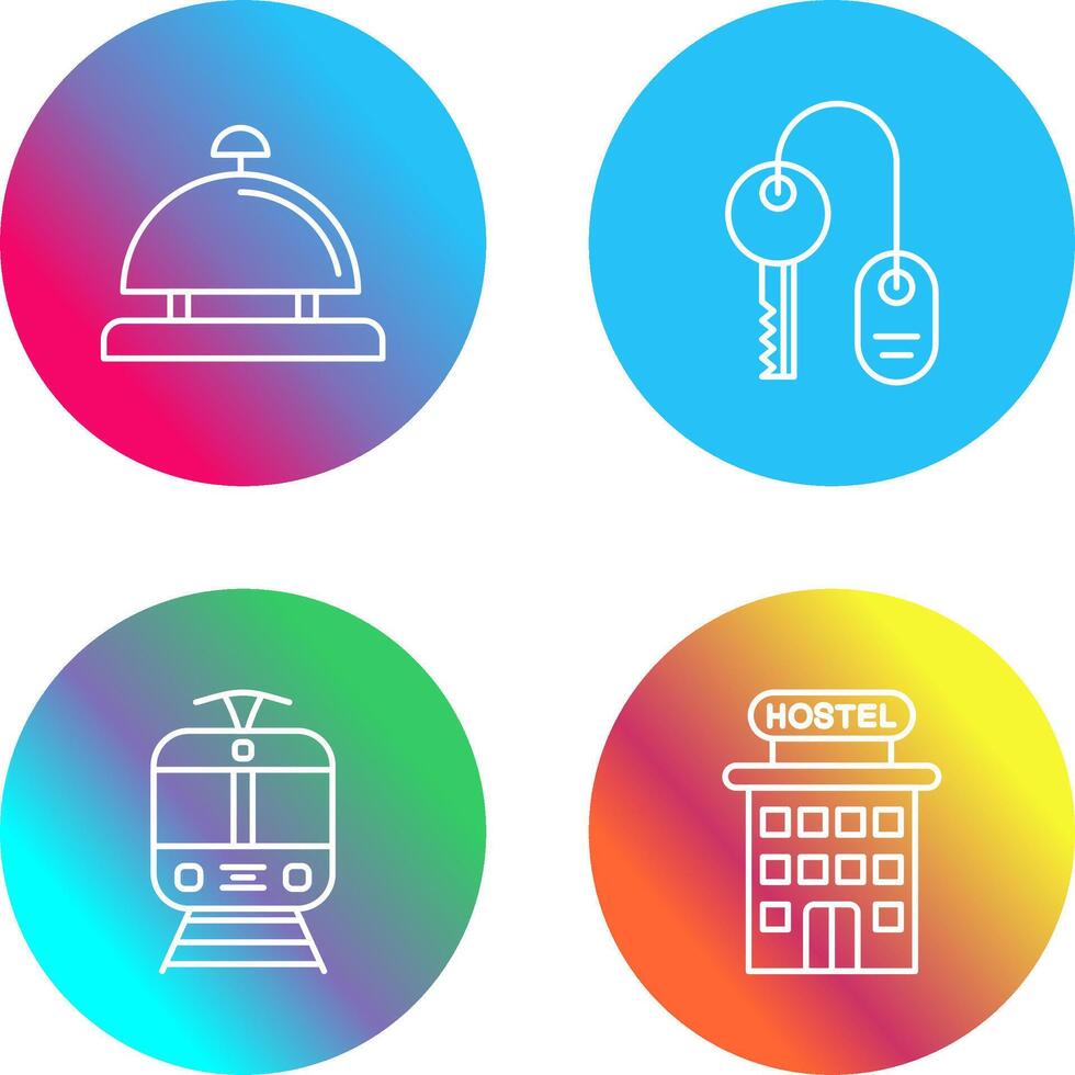 Room key and Desk Bell Icon vector