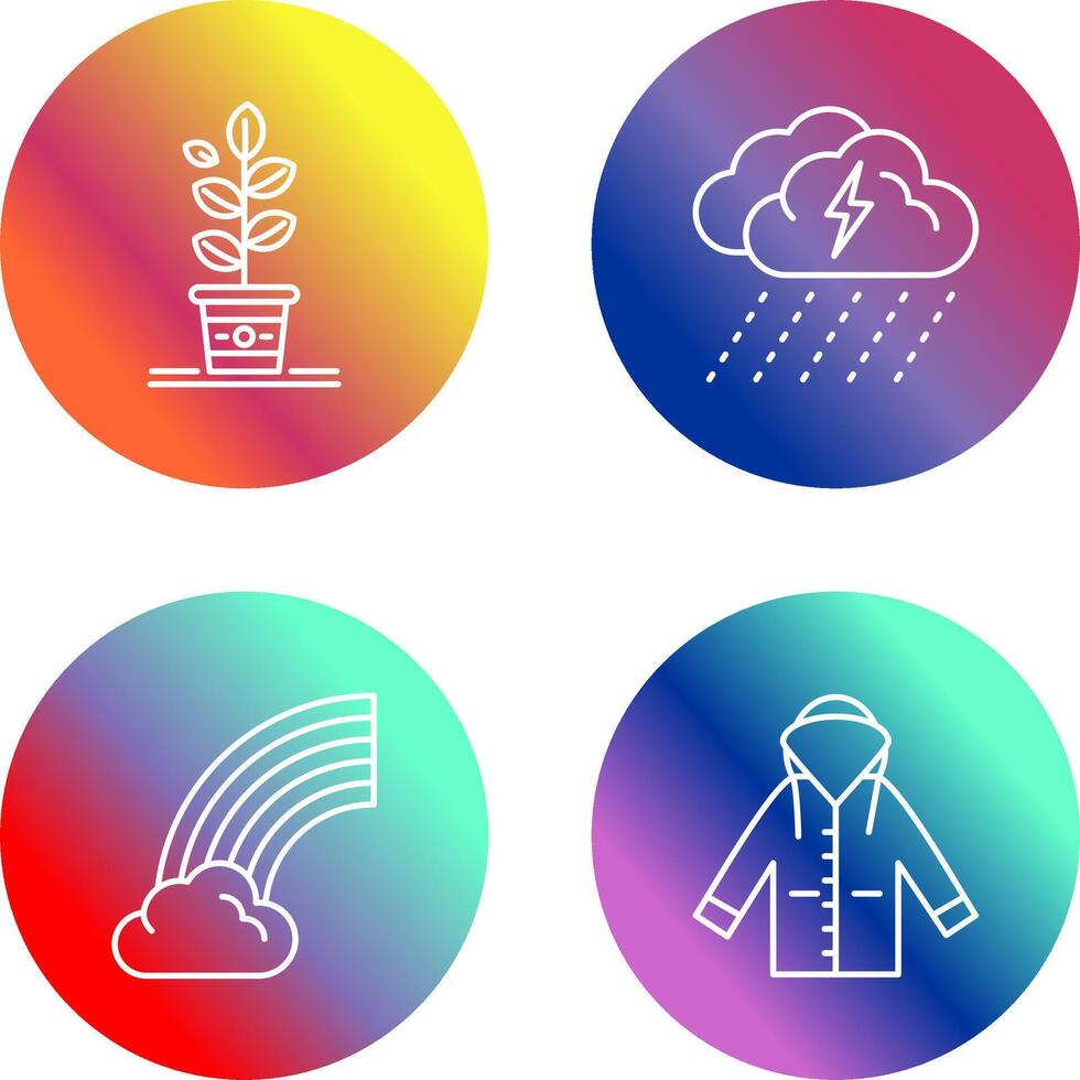 Planting and Rainy Day Icon vector