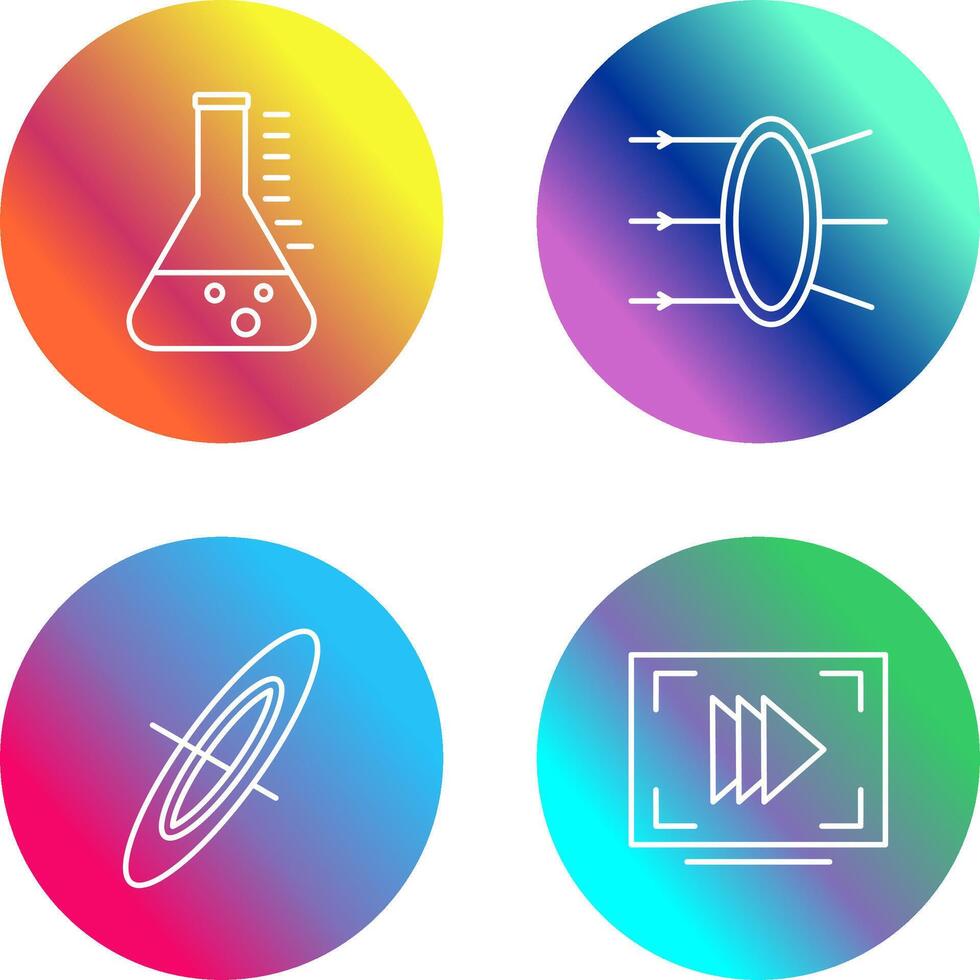 Refraction and beaker Icon vector