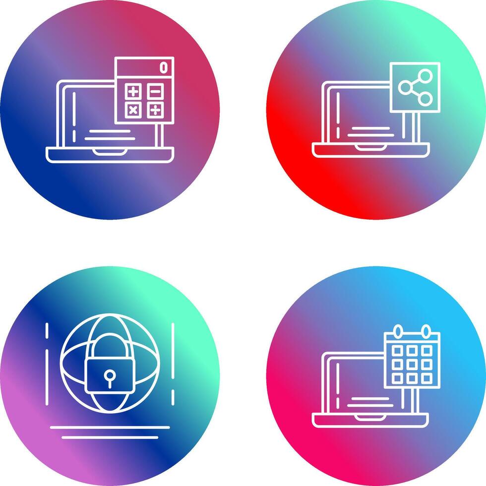 Calculator and Share Icon vector