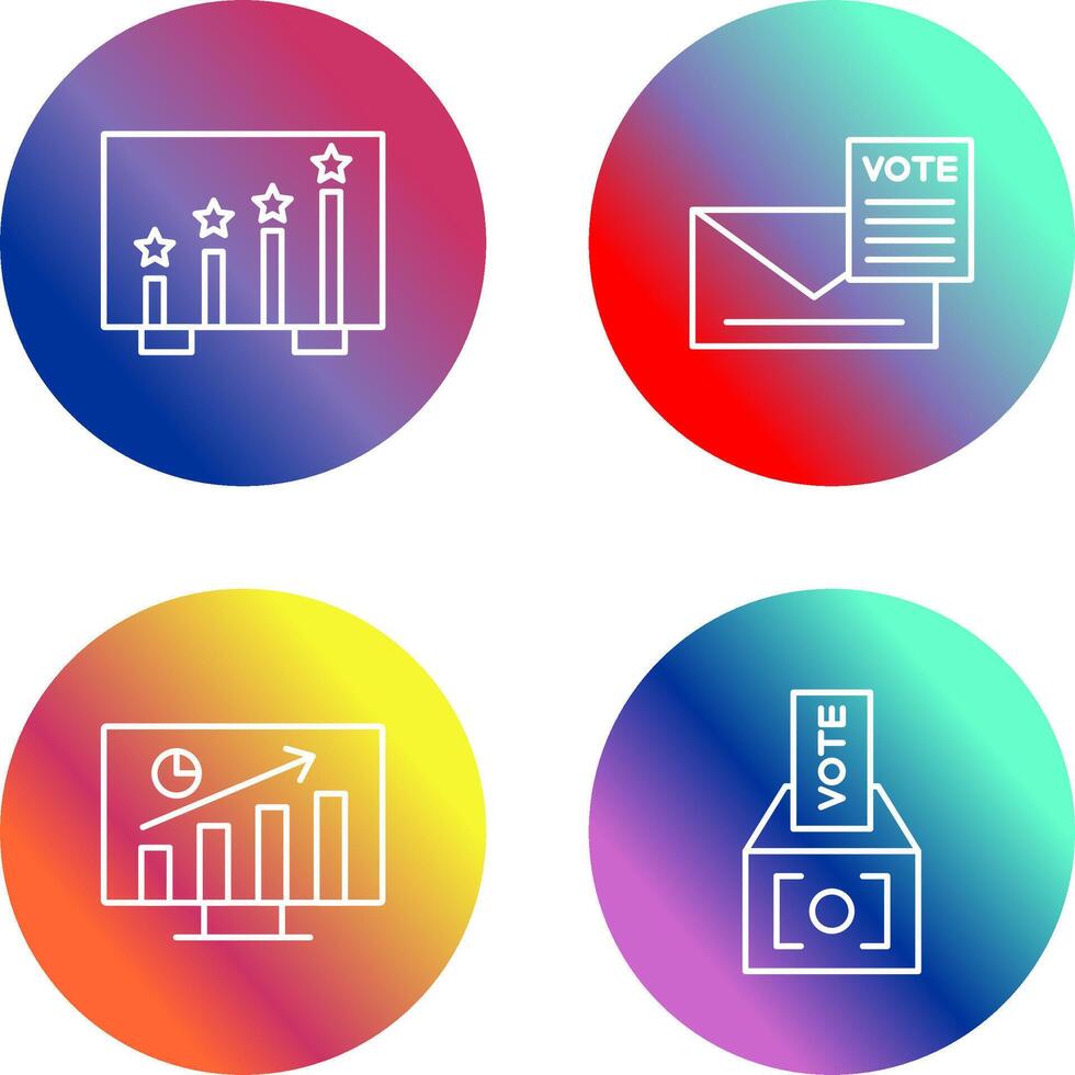 Rating and Letter Icon vector