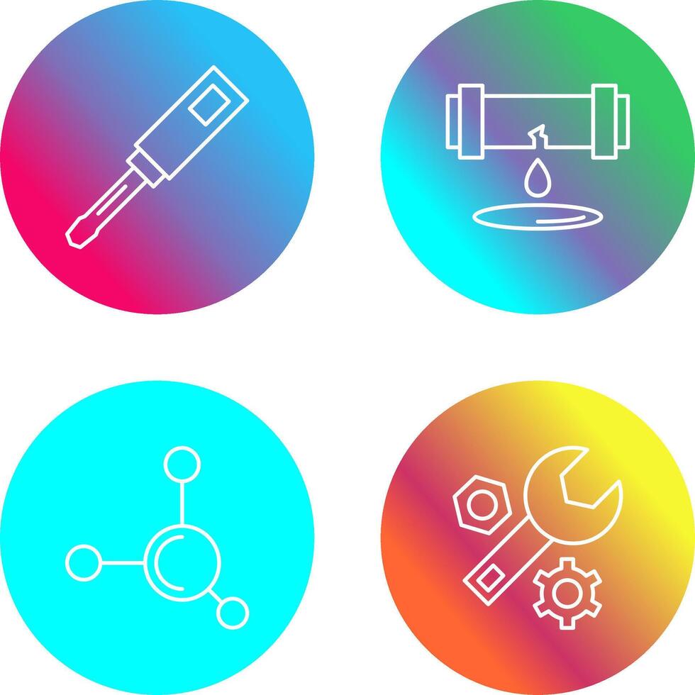 Screwdriver and Leak Icon vector