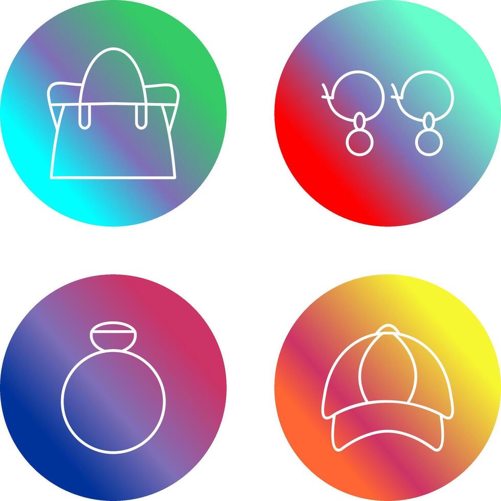 Bag and Earrings Icon vector