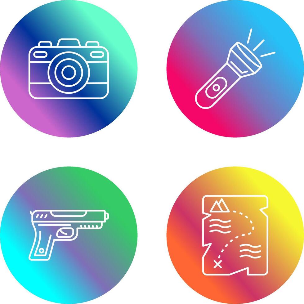Camera and Flash Light Icon vector