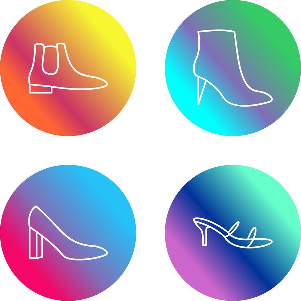 Men Boots and high heels Icon vector