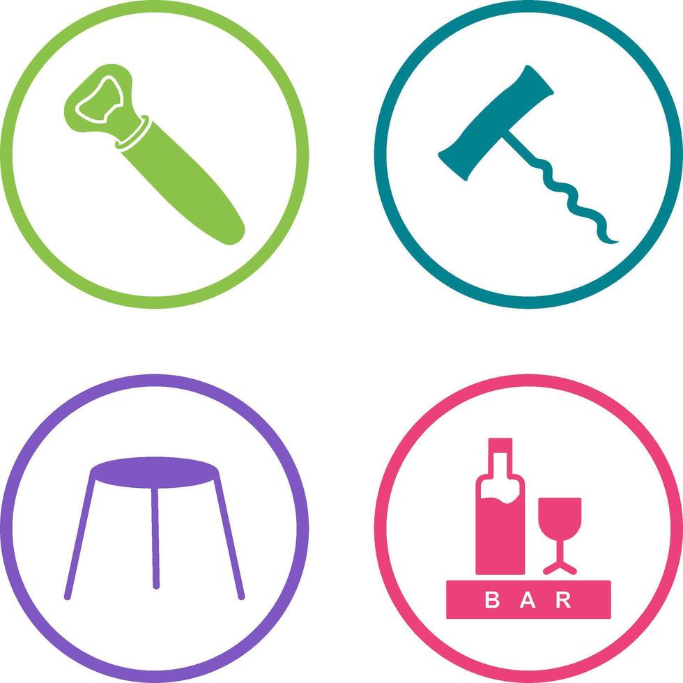 opener and corkscrew Icon vector