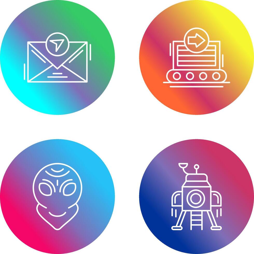 mensaje y envase icono vector