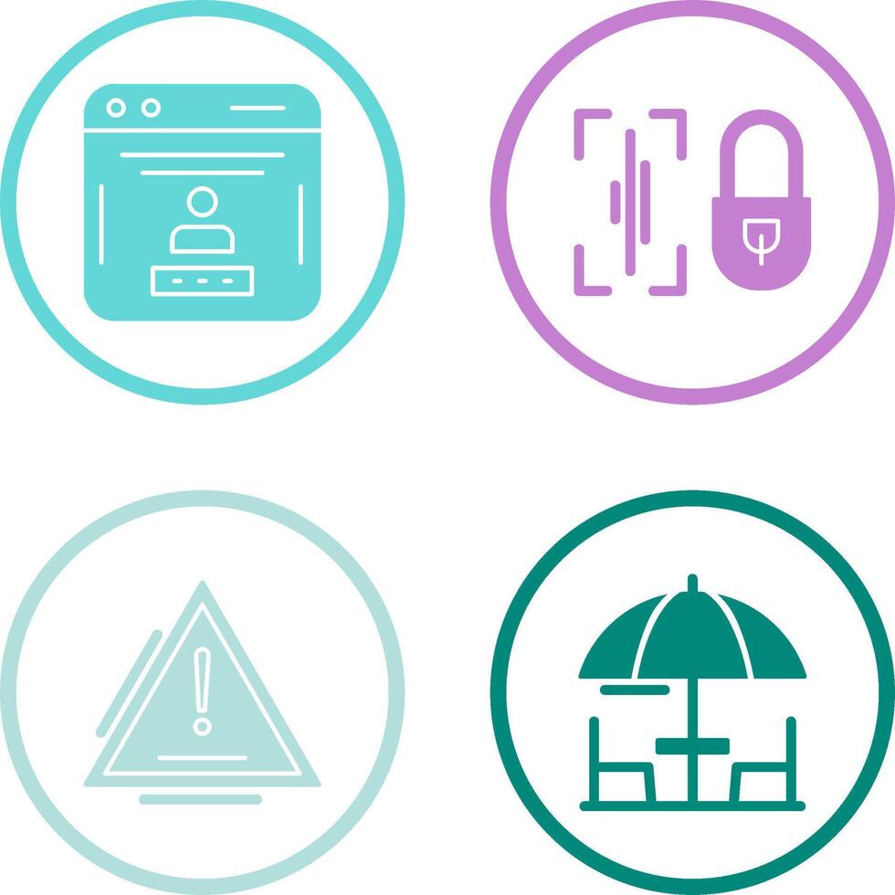 Voice Lock and Password Icon vector