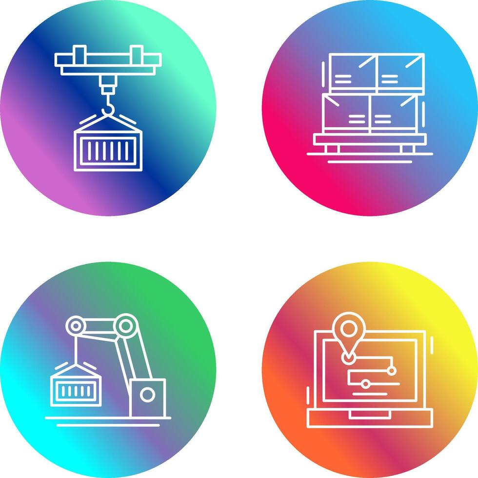 crane and stock Icon vector