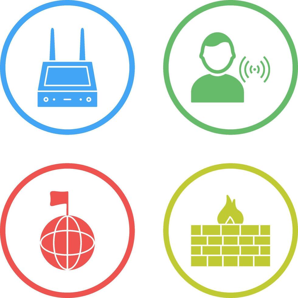 router and signal Icon vector
