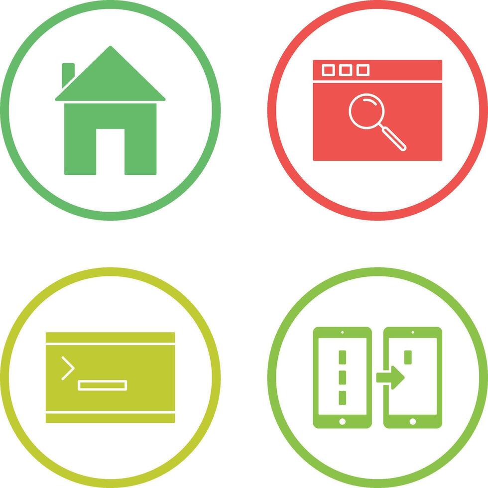 homepage and browser Icon vector