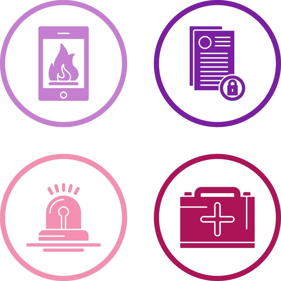 Fire and Privacy Icon vector
