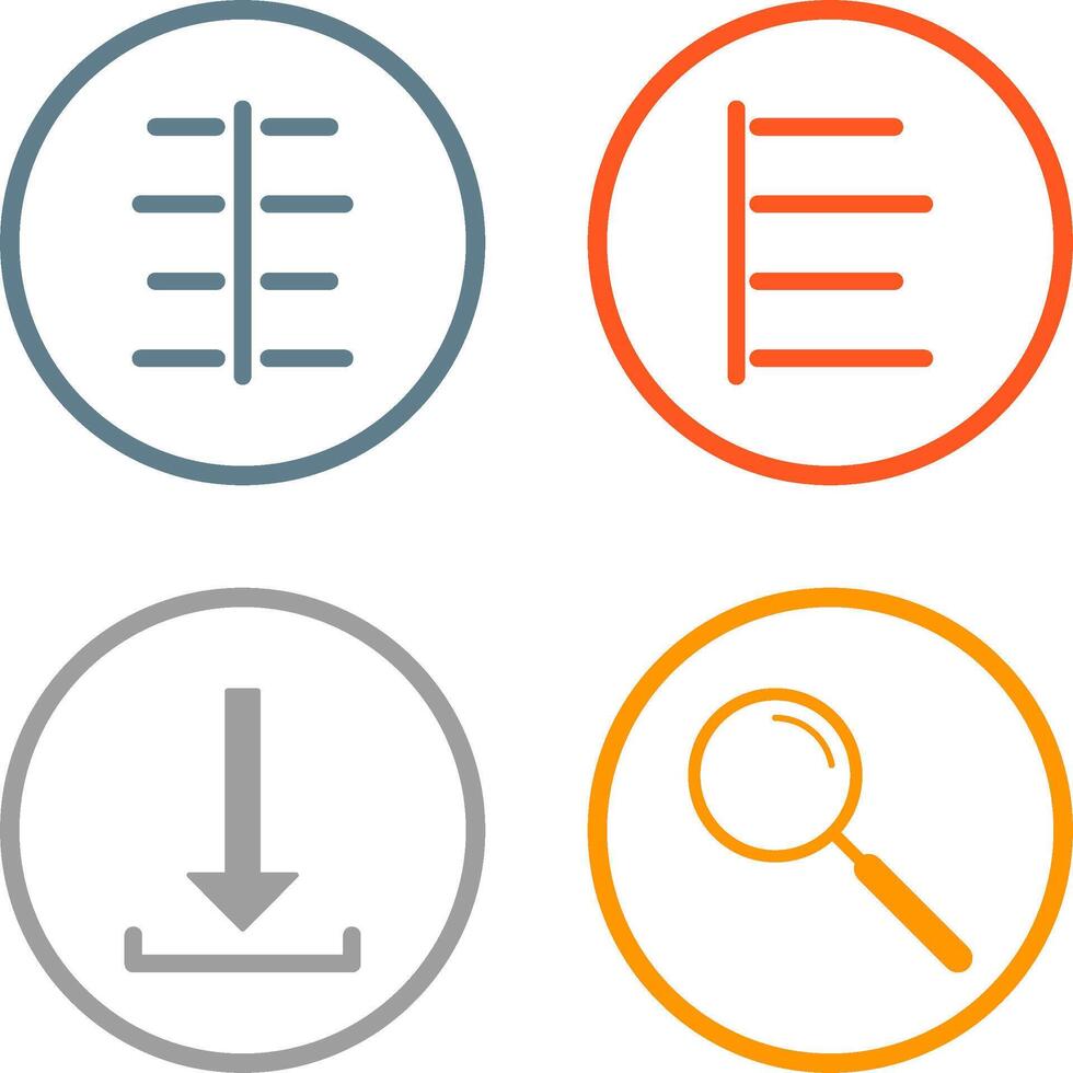 center align and left align Icon vector